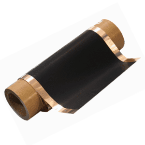 Carbon coated copper foil collecting fluid